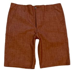 NWT Levis Mens Shorts 100% Cotton Red Burgandy Flat Front Zip Fly New Size 36